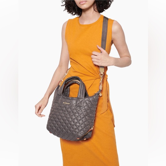 MZ Wallace Women's Quilted Gray Sutton Deluxe Crossbody Bag - Picture 2 of 15